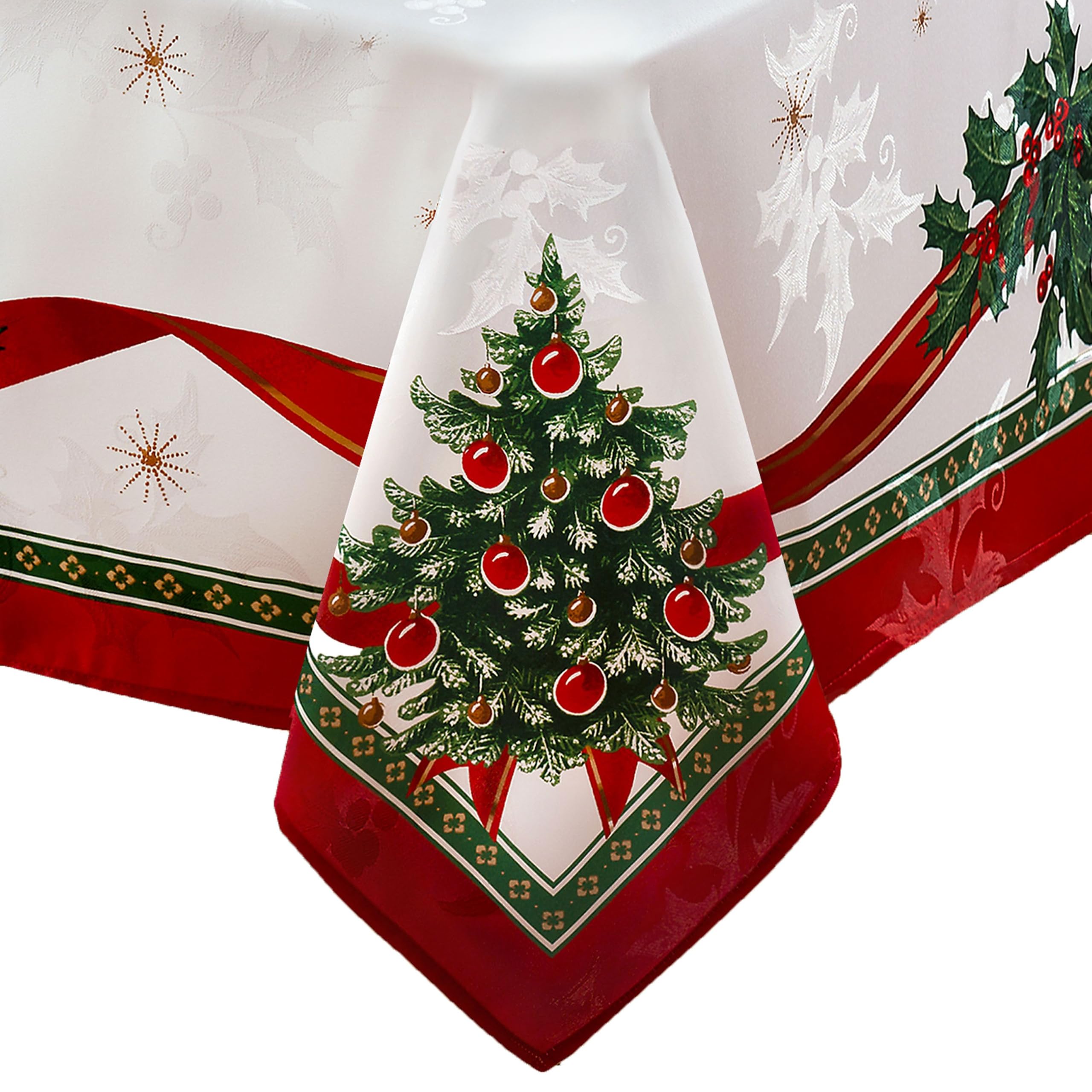 Elrene Villeroy & Boch Toy's Delight Christmas Fabric Tablecloth, Holiday Table Decor, 60"x84" Rectangle