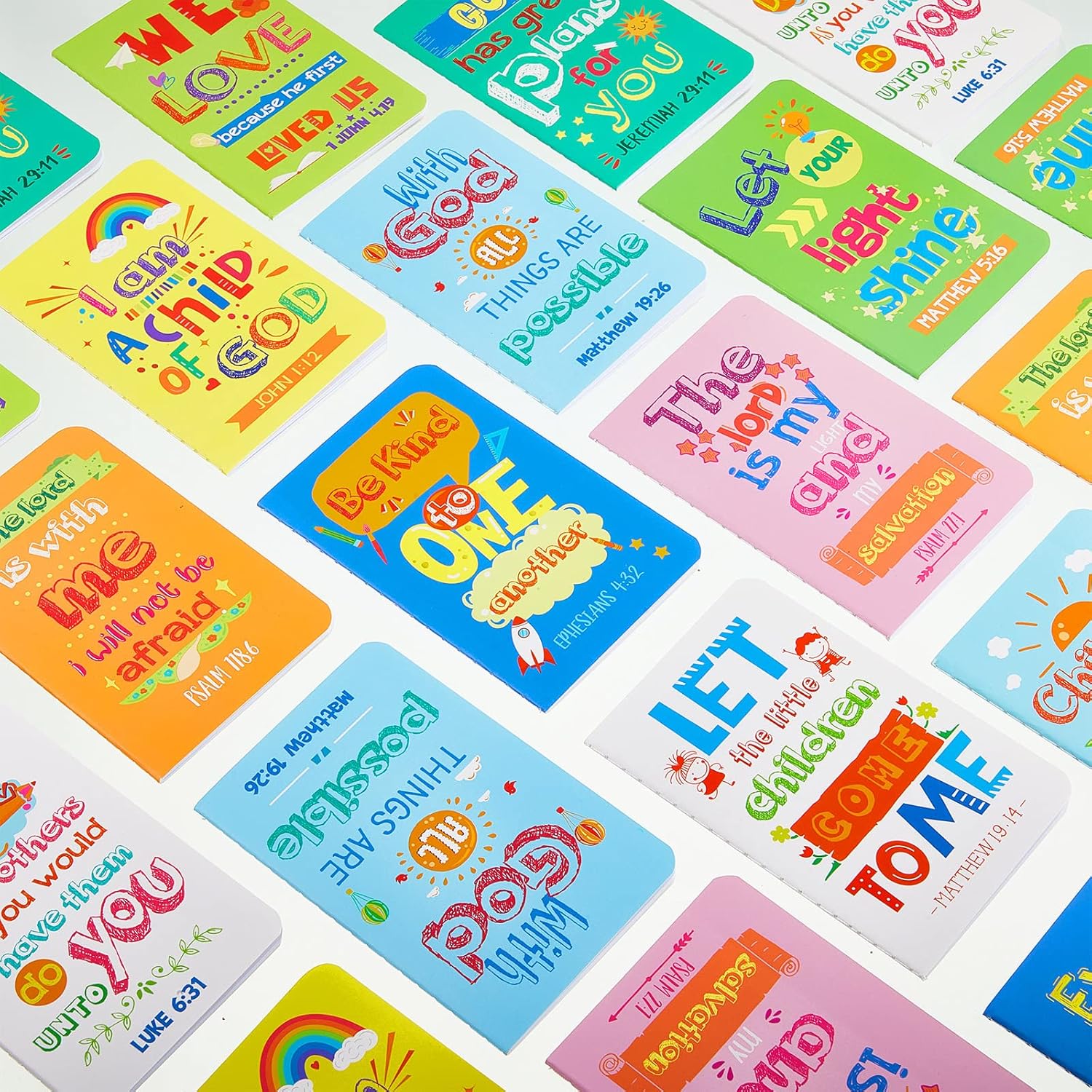 Gueevin 24 Pack Inspirational Notepads Mini Christian Motivational Notebooks Operation Christmas Bible Verse Religious Small Pocket Notepads Journals Bulk for Students School Office Home Travel - Image 4
