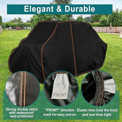 Vista 5 de QYMOTO UTV Cover 4-6 Seater, Outdoor Windproof Waterproof Cover with Zipper Fit for Polaris Ranger Crew,General 4,RZR XP 4,CFMOTO Uforce 1000 XL