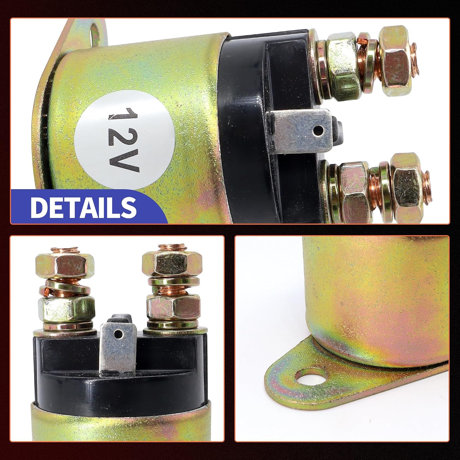 GX390 Starter Solenoid Relay Compatible with Predator 420 cc Honda GX390 GX340 GX240 GX270 8HP 9HP 11HP 13HP 188F 190F Engine EC5500 EC6500 Generator 63968 63970 Afron 1990-2006 Allmand 1994-2005