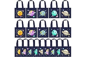 BANBALLON 20 Pack Space Themed Party Favor Bags for Out-of-This-World Celebrations