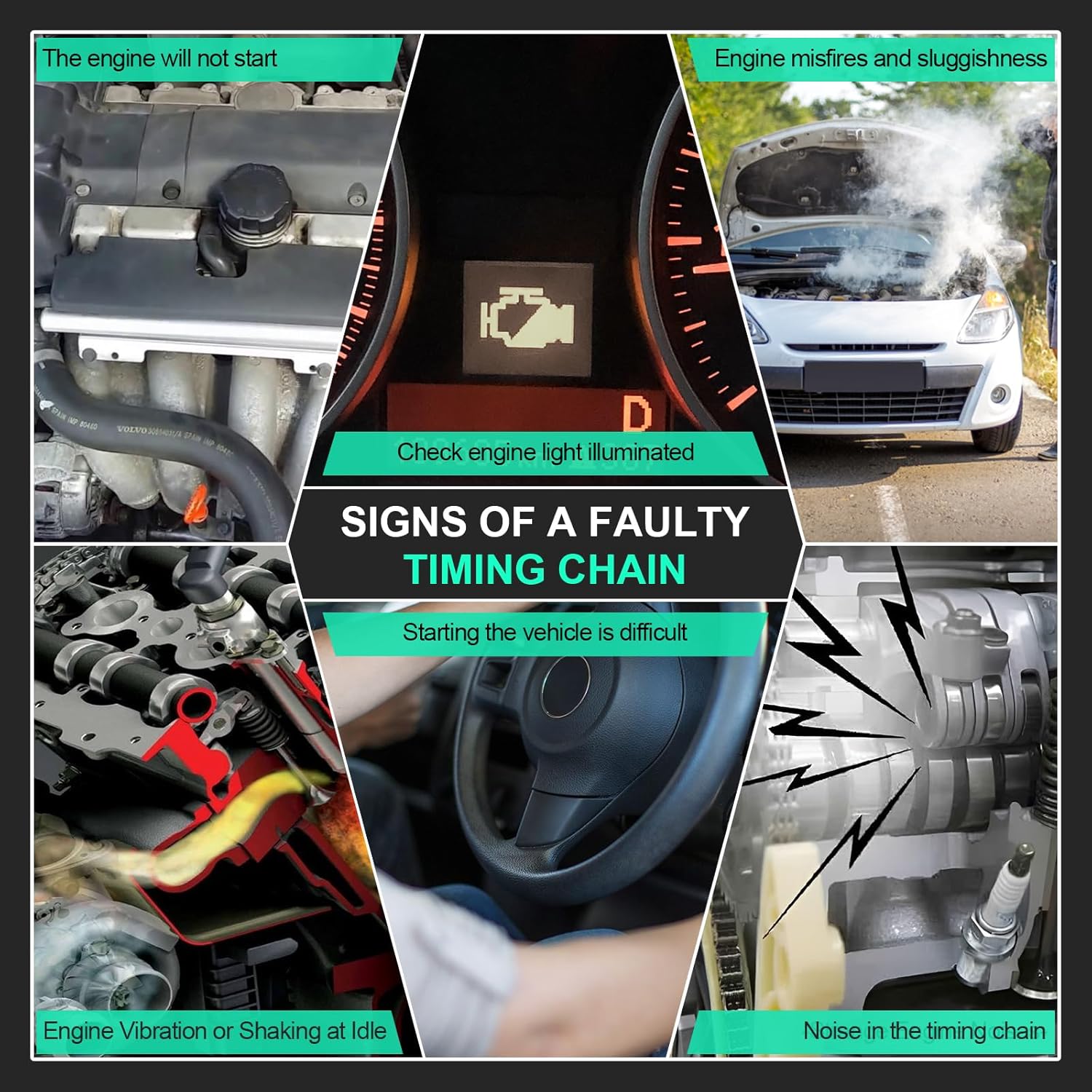 Timing Chain Kit For 2004 2005 2006 For Mazda 3,2006 2007 For Mazda 5,2003 2004 2005 2006 For Mazda 6 2.3L DOHC 16V