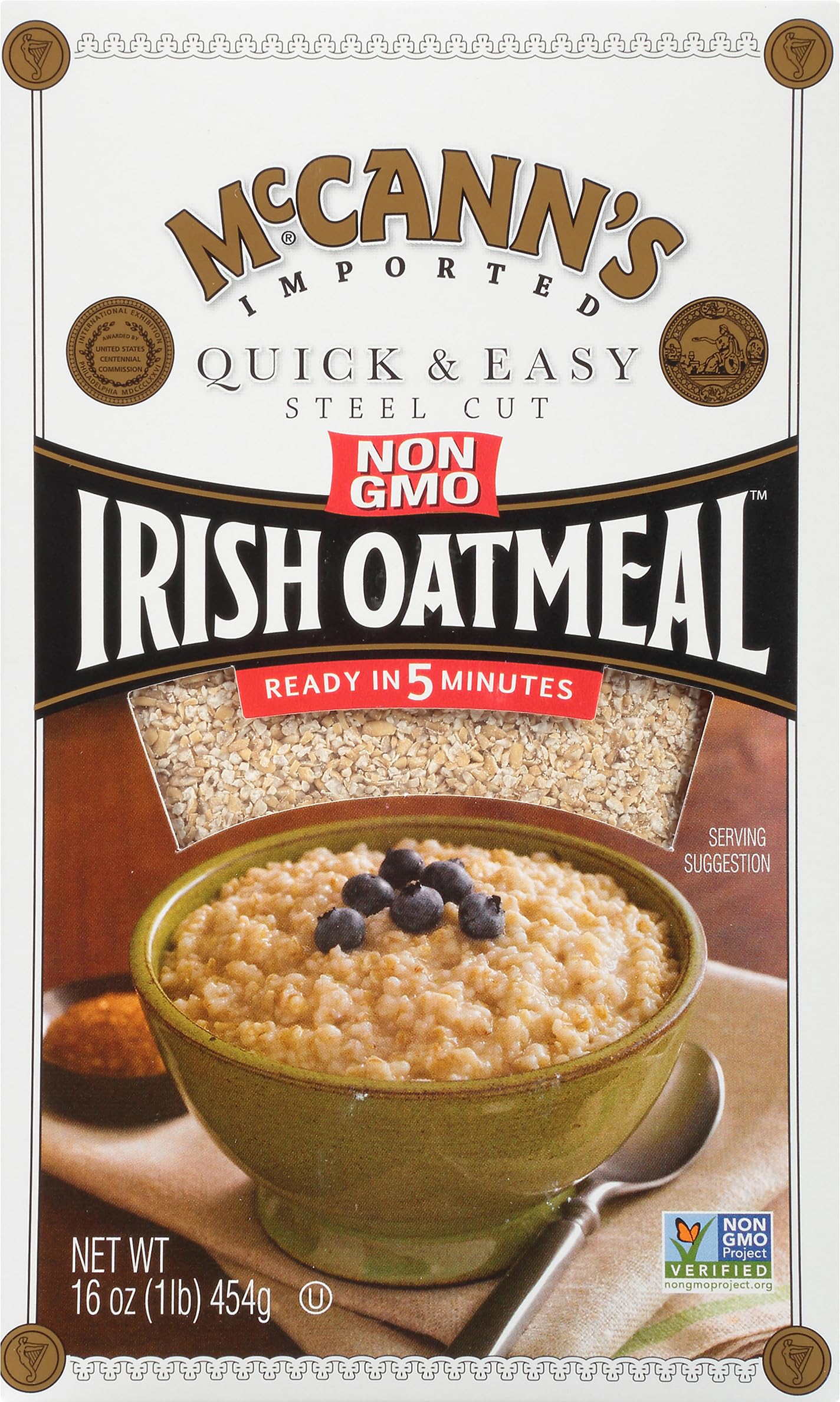 McCann's Irish Oatmeal, Quick & Easy Steel Cut Oats, 16 Ounce (Pack of 12)