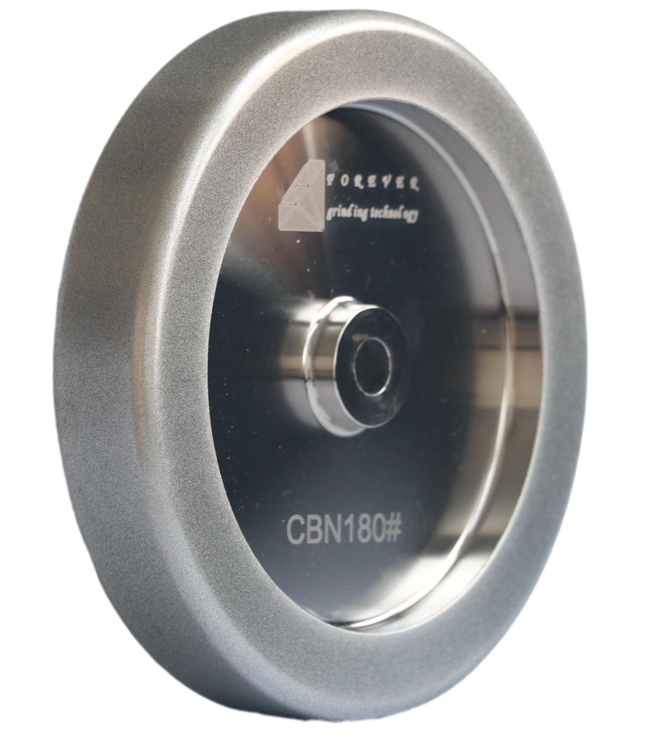 4 in 1 Plus CBN Grinding Wheel 8" Diameter, 5/8" Arbor,1.5" Wide with 1/4" Radius,1" Down The Side,for Sharpening Woodturning and HSS Tools(180 Grit)