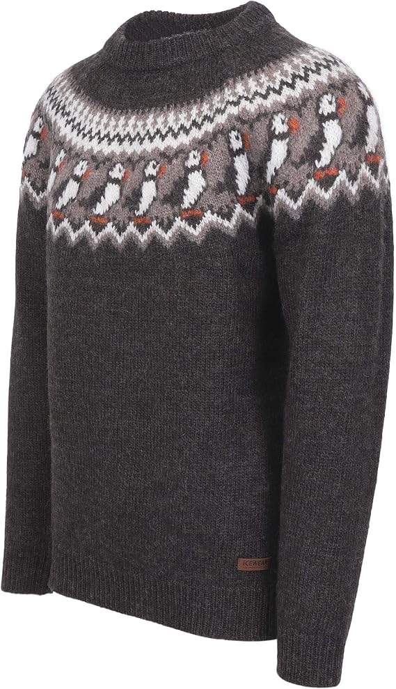 ICEWEAR Lundi Wool Sweater with Puffin Pattern