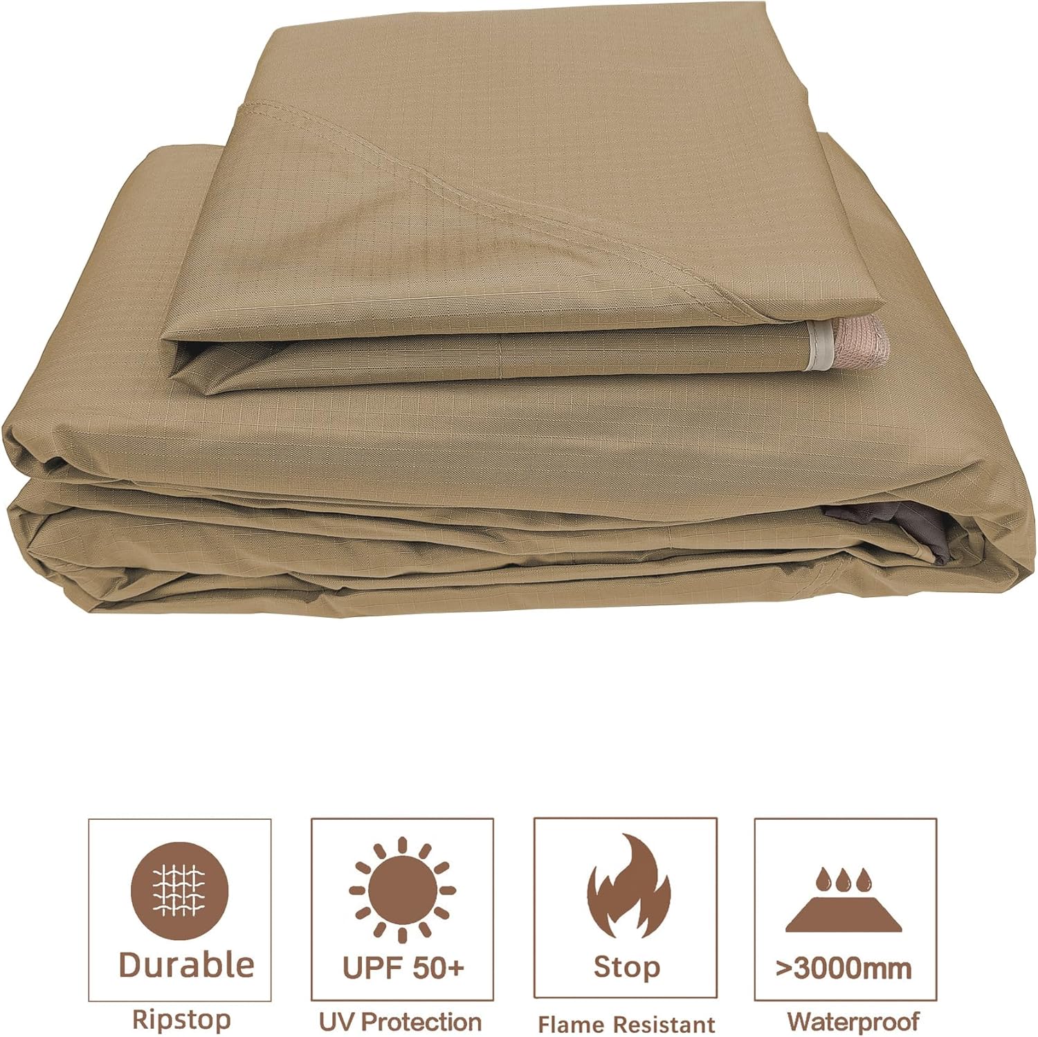 SCOCANOPY Replacement Cover Compatible with Monterey Gazebo # Model L-GZ215PST-4,(Khaki)
