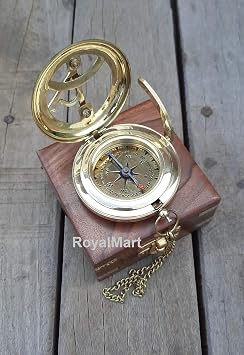 Engraved Nautical Compass - Personalized Compass for Men, Groomsmen, Wedding, Hiking, Corporate Gifts