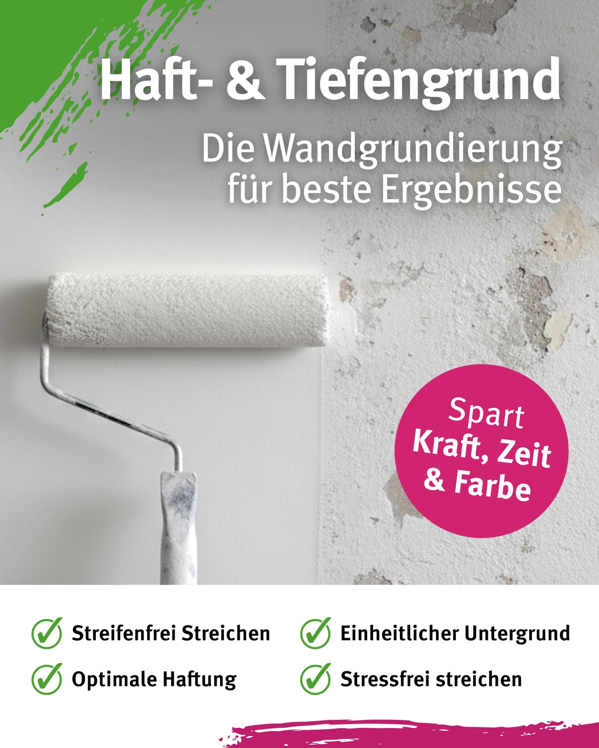 Tiefengrund I 5 L für ca 50 m² | Atmungsaktive Grundierung für innen & außen | Lösungsmittelfrei, geruchsarm & farblos | Optimale Haftung & gleichmäßige Oberfläche