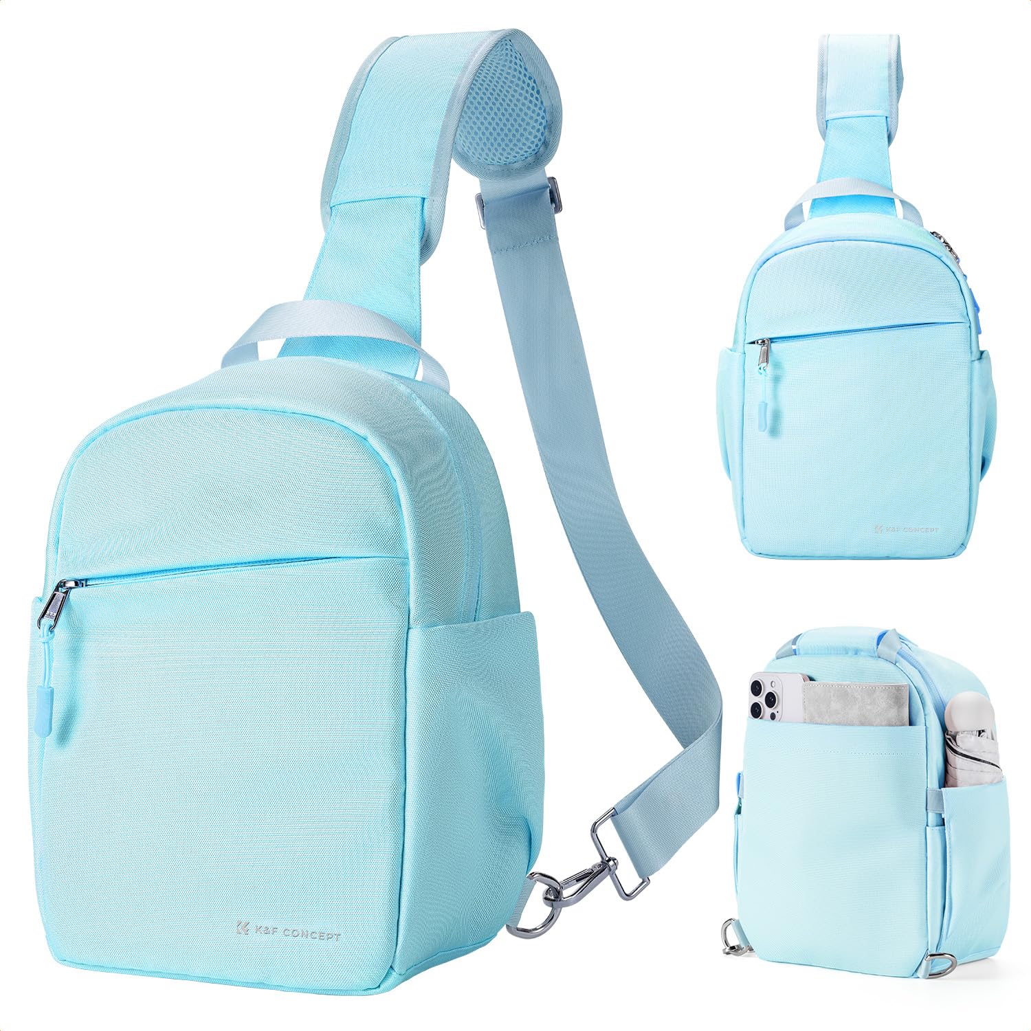 K&F CONCEPT Small Camera Bag for Photographer, Camera Sling Crossbody bag for DSLR/SLR/Mirrorless Camera, Compact Camera Case for Men and Women, Blue-picture-26