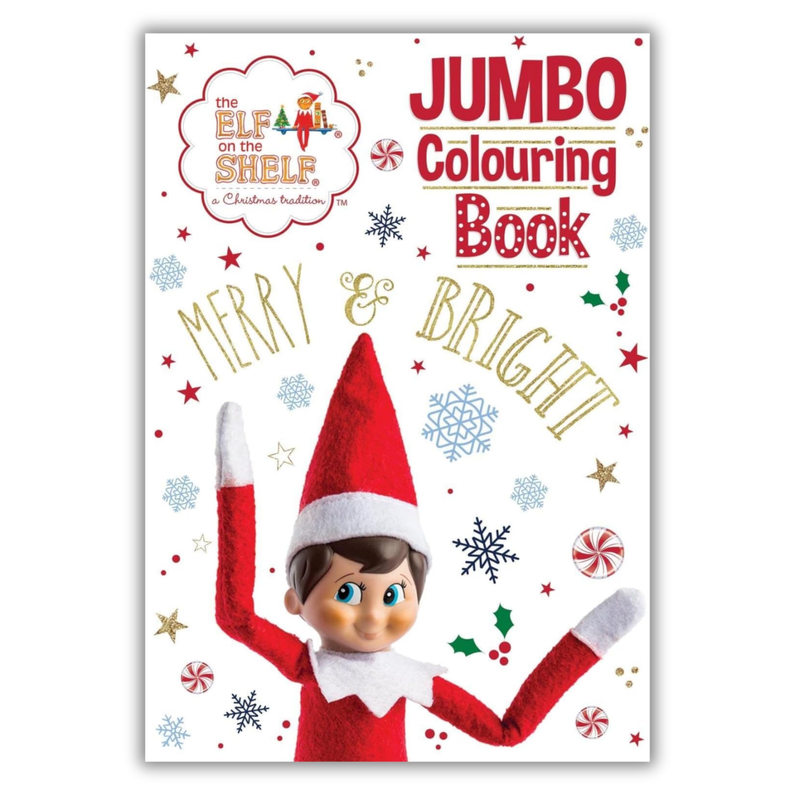 Elf On The Shelf Jumbo Colouring Book | Christmas Activity Book | Elf Colouring Book | Elf Gifts and Ideas for Kids | Christmas Elf on the Shelf Accessories | Elf Arrival