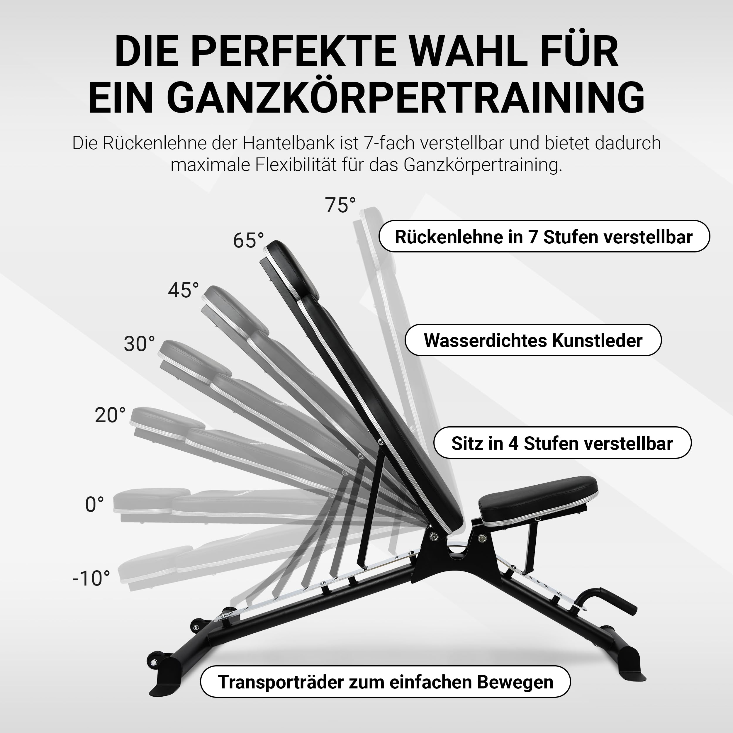 MSPORTS Ławeczka do podnoszenia ciężarów Premium wielofunkcyjna z regulowaną ławeczką skośną – ławka do fitnessu do 200 kg