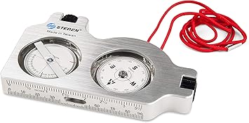 STEREN Multifunctional Surveyor Compass with Clinometer | Durable Aluminum Satellite Finder & Inclinometer | Accurate Tripod-Mountable Compass for Forestry, Offroad Surveying, and Site Navigation