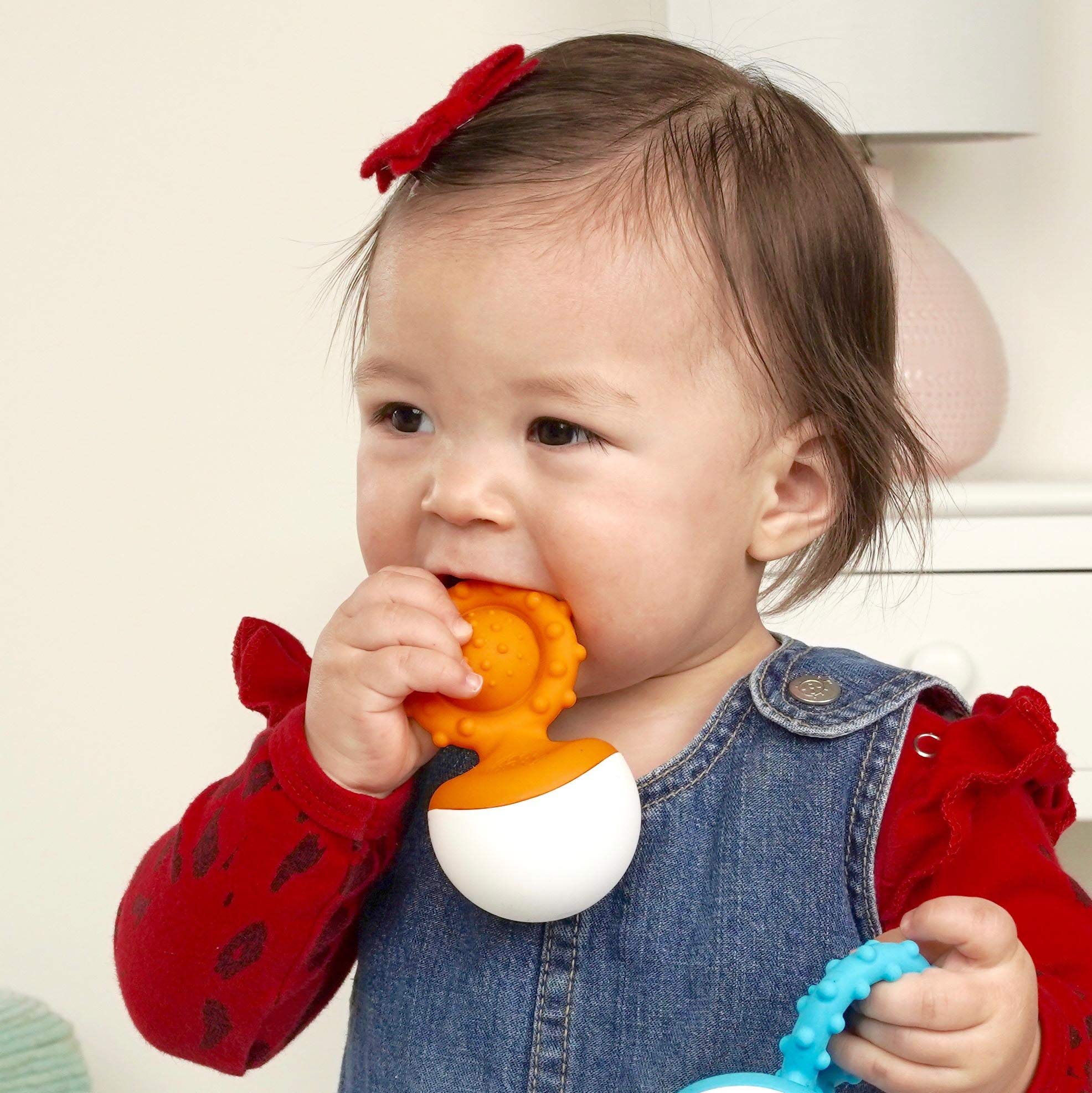 Fat Brain Toys Dimpl Wobbl Stehaufmännchen orange