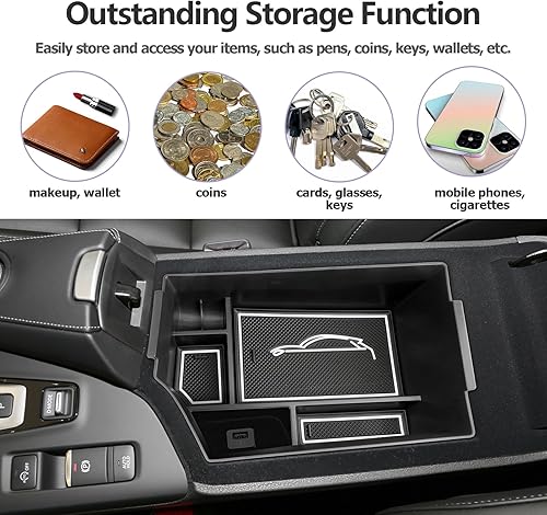 Miniatura 4 de LUWU 2023 2024 Infiniti QX50 QX55 Organizador de consola central, caja de reposabrazos, organizador de reposabrazos 2018-2024 QX50 Bandeja de