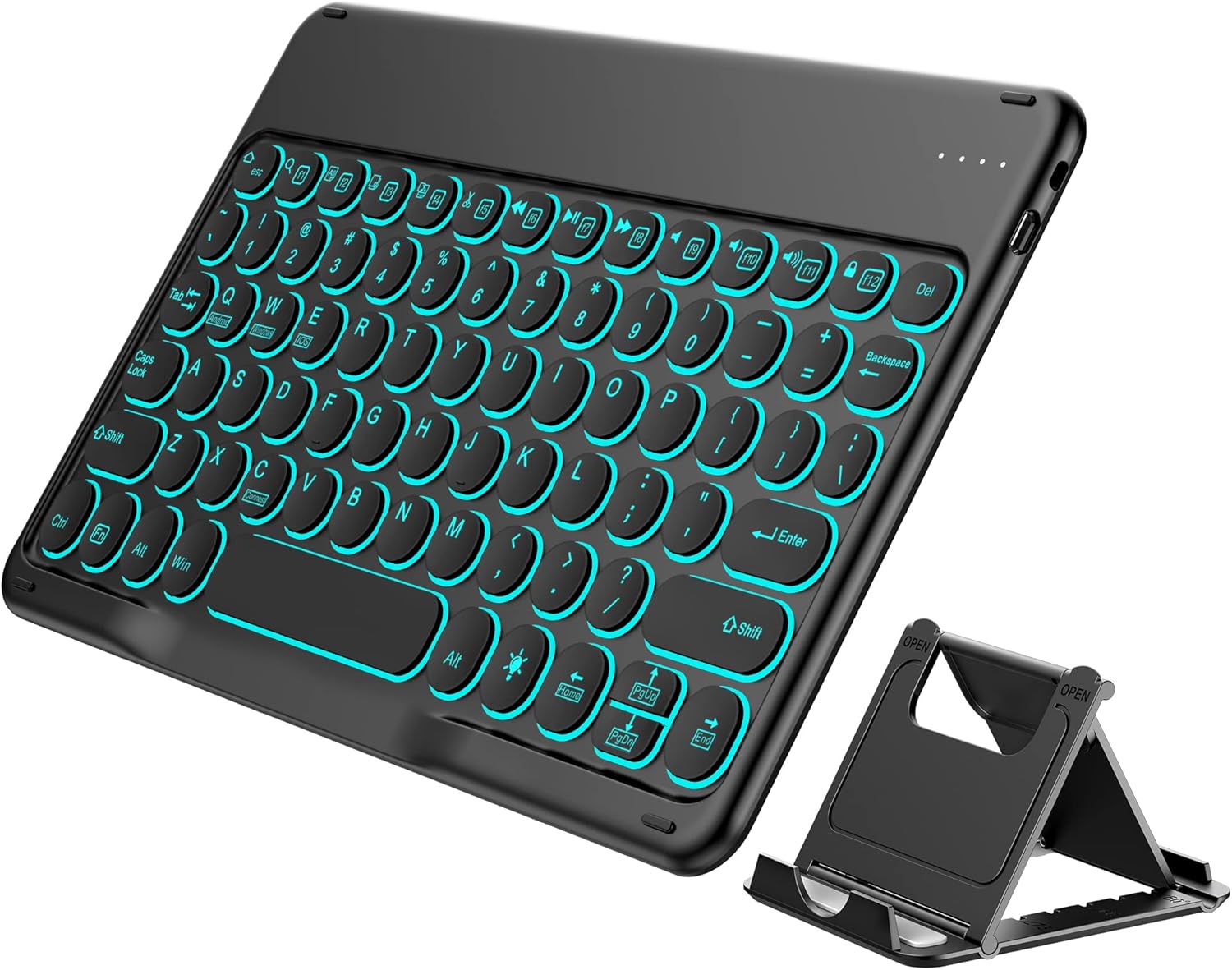 Teclado Bluetooth con soporte para teléfono celular, tablet Bluetooth ...