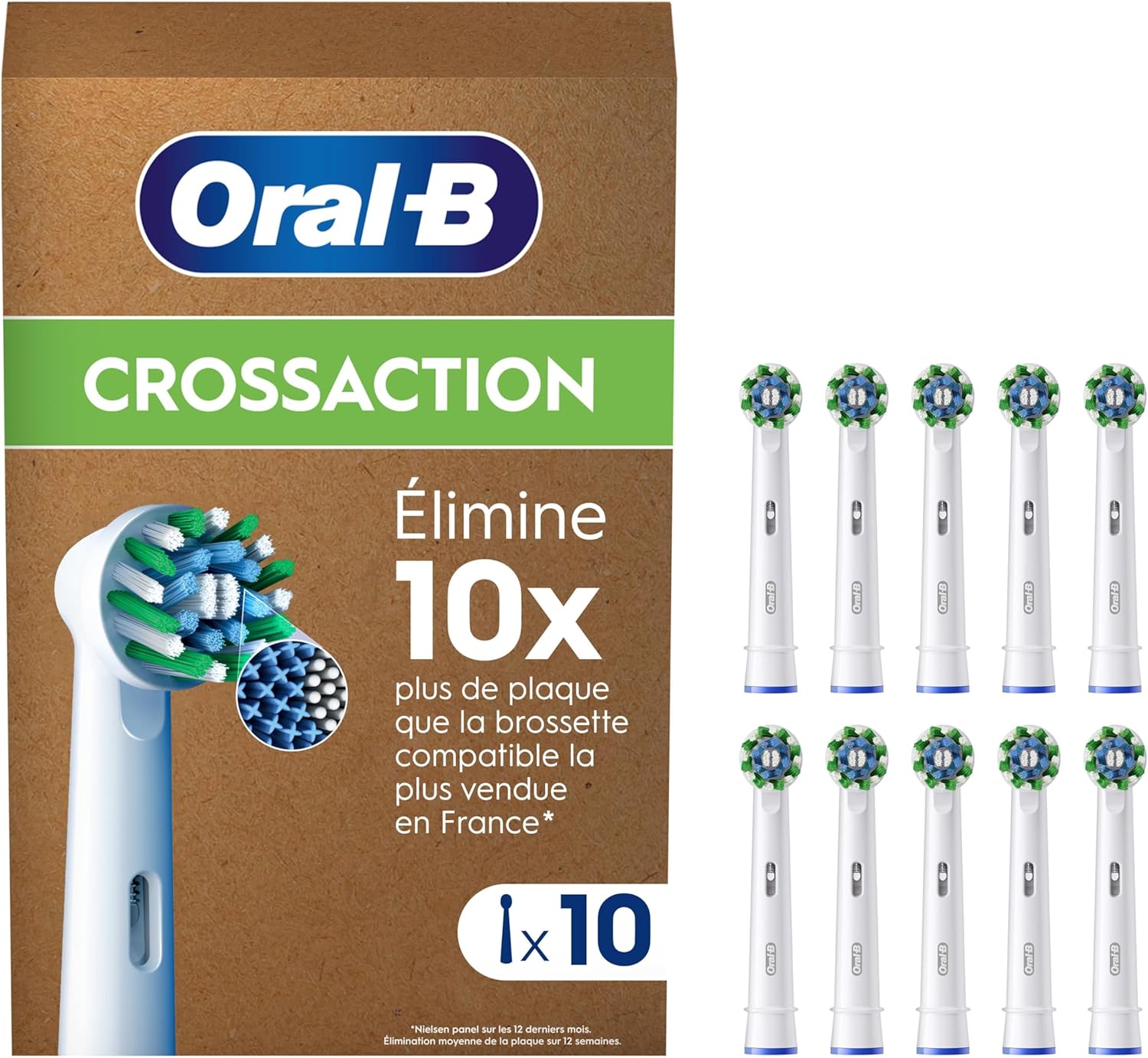 Oral-B Pro CrossAction: 10 Brossettes Électriques pour un Nettoyage Optimal