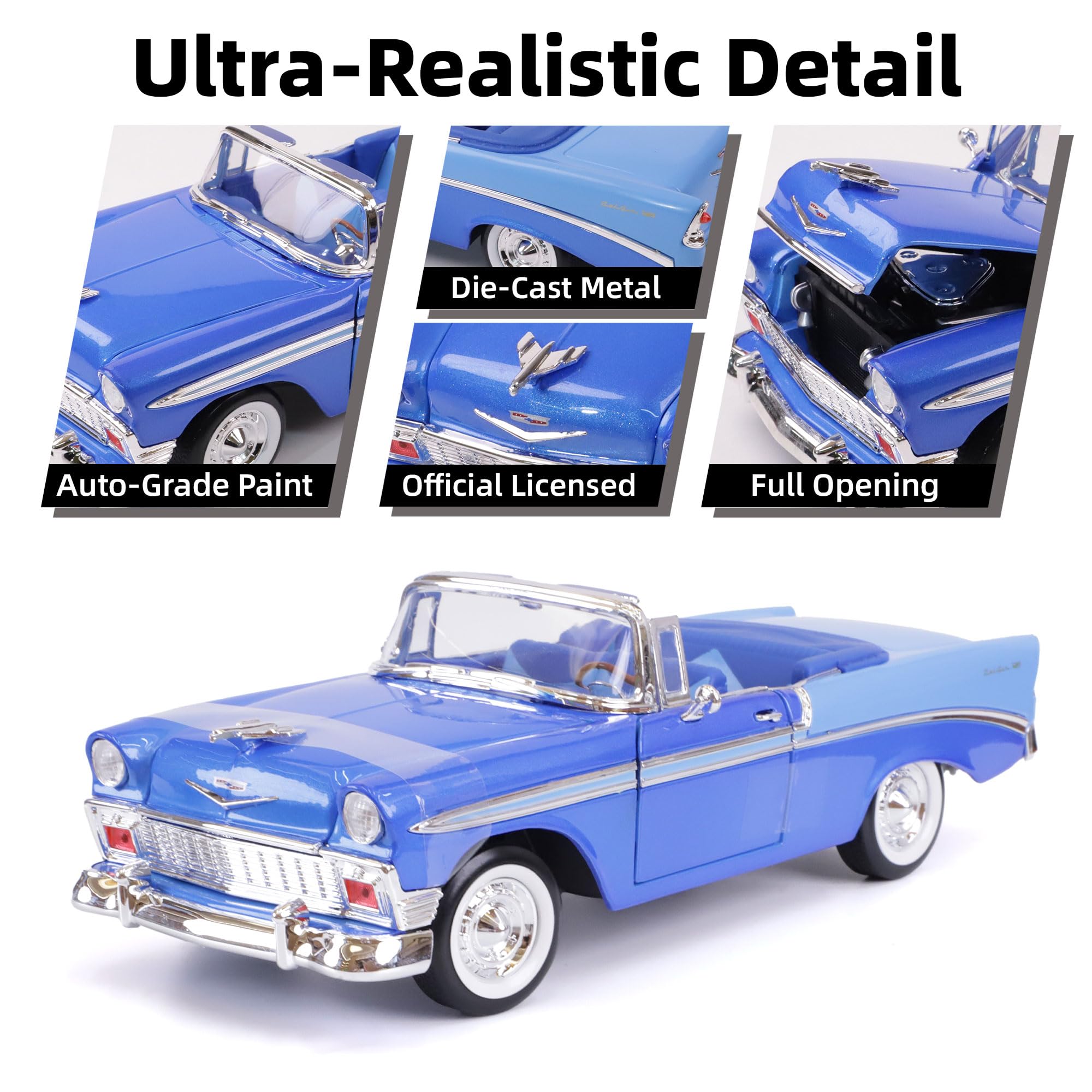 Amazon | ラッキーダイキャスト 1956 シボレー ベルエア 1/18スケール