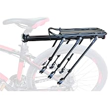 COMINGFIT Bike Carrier Rack, 400lbs Capacity Solid Bearings Universal Adjustable Bicycle Luggage Cargo Rack