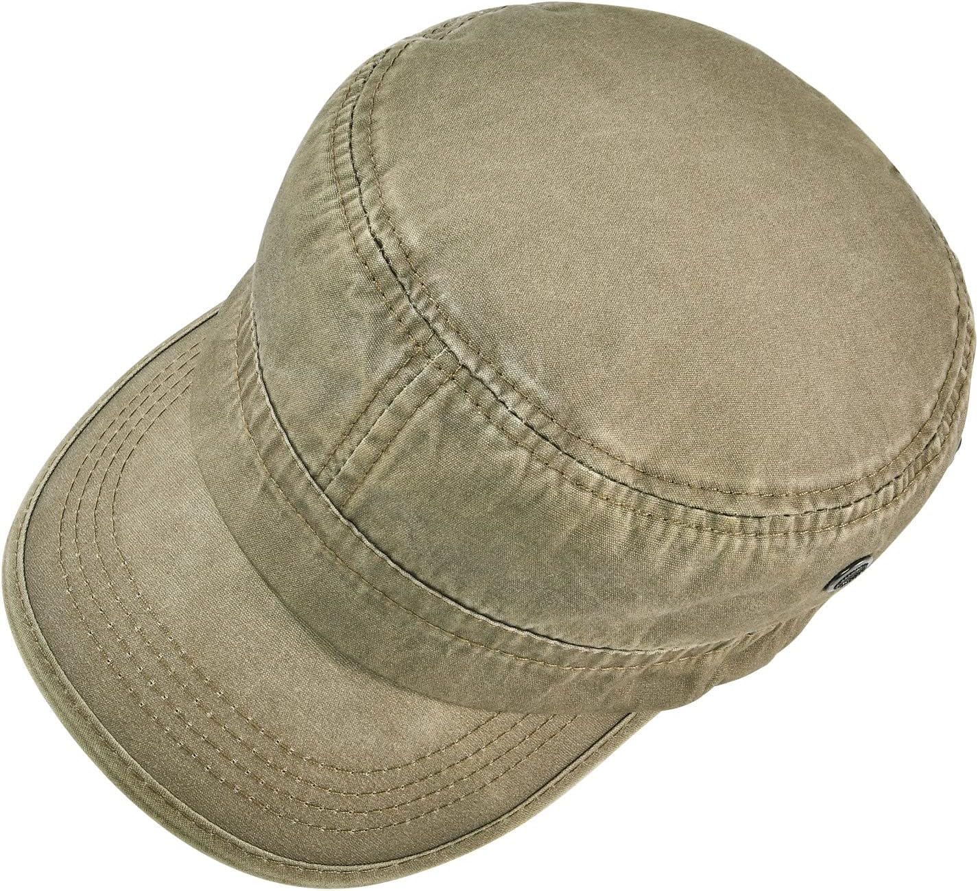 VOBOOM Washed Cotton Military Cadet Army Caps Unique Design Vintage Flat Top Hat - Image 4