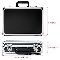Vista 2 de HUL Caja de aluminio de dos tonos de 14 pulgadas con interior de espuma extraíble personalizable para instrumentos de prueba, cámaras, herramientas