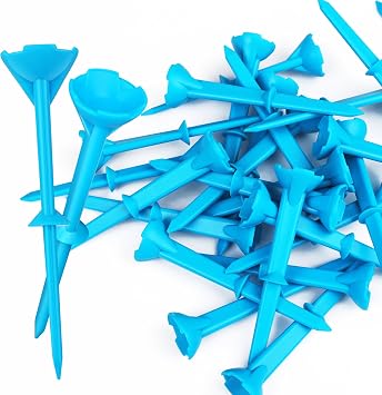 Professional Golf Tees for Enhance Distance, Low-Drag Design Reduces Friction & Side Spin, Unbreakable Nylon Golf Tees 50 Pack
