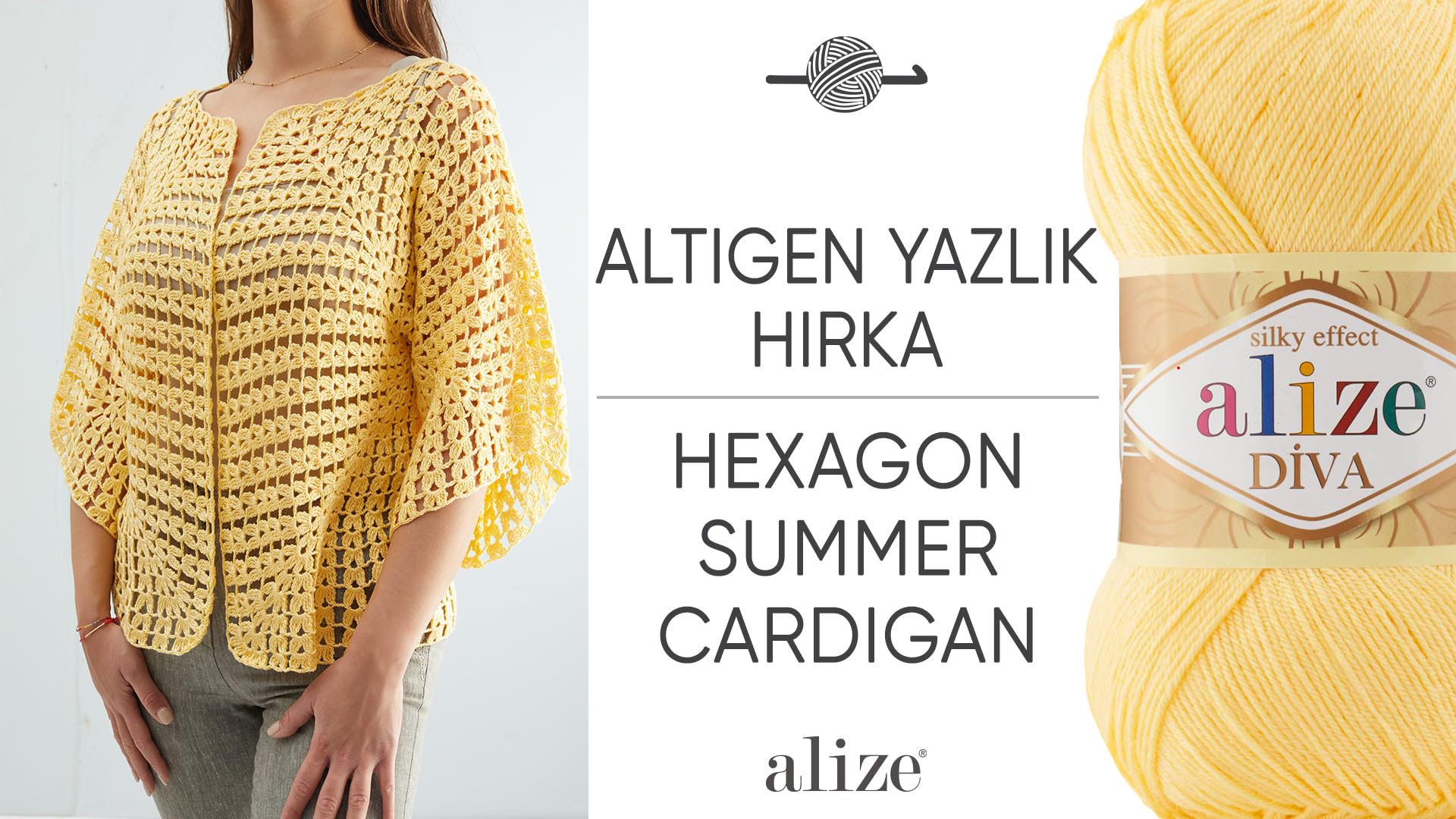 ALIZE 5 x 100g Diva 55 White Premium Wolle seidiges Microfaser Garn für Stricken & Häkeln von Sommermode Kleidern Cardigans und Accessoires mit mySearose Label
