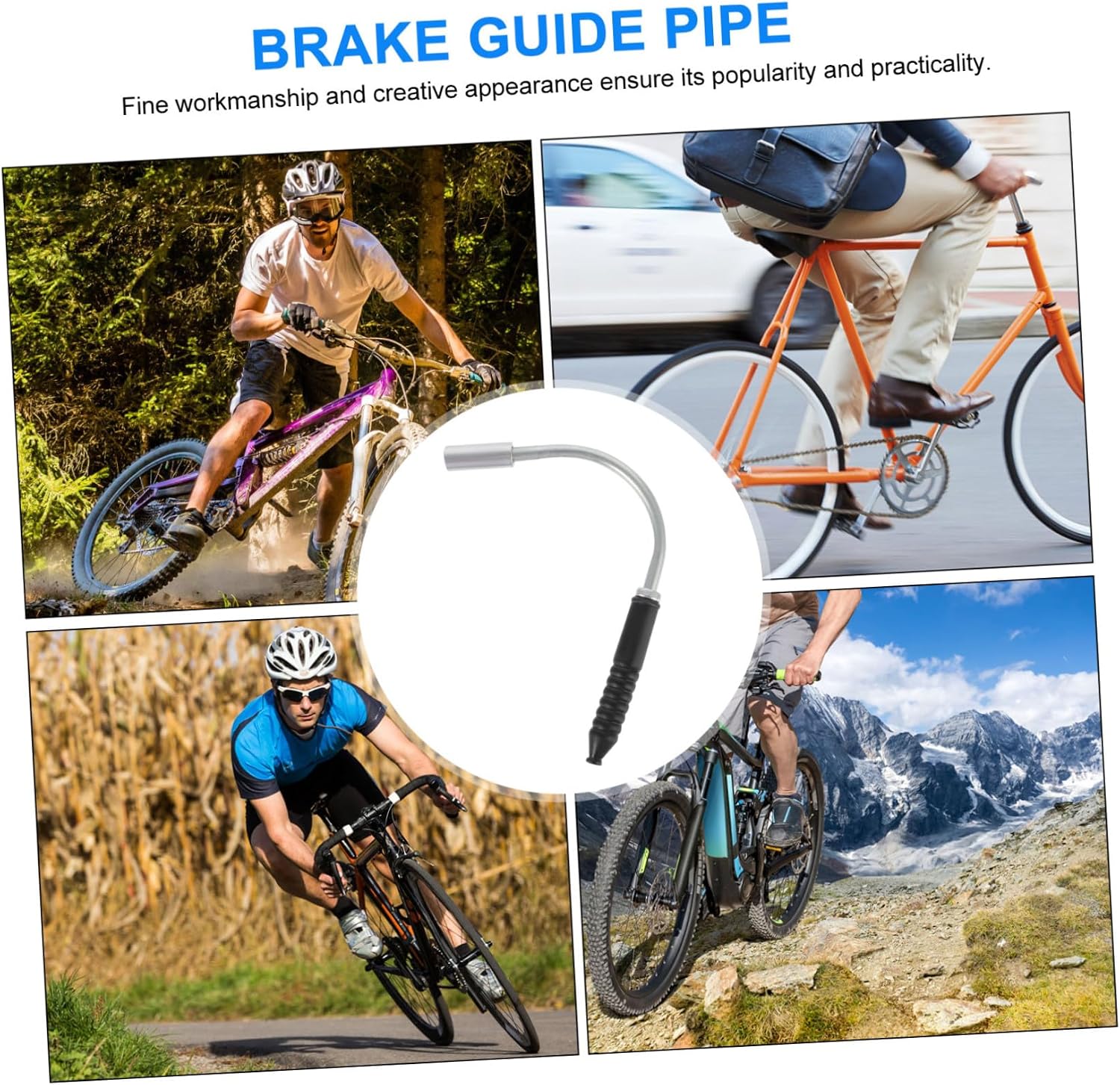 Bicycle V-Brake Brake Cable Clamp Cable Bushing Kit Organizer Parts Bicycles Brake Guide Pipe End para