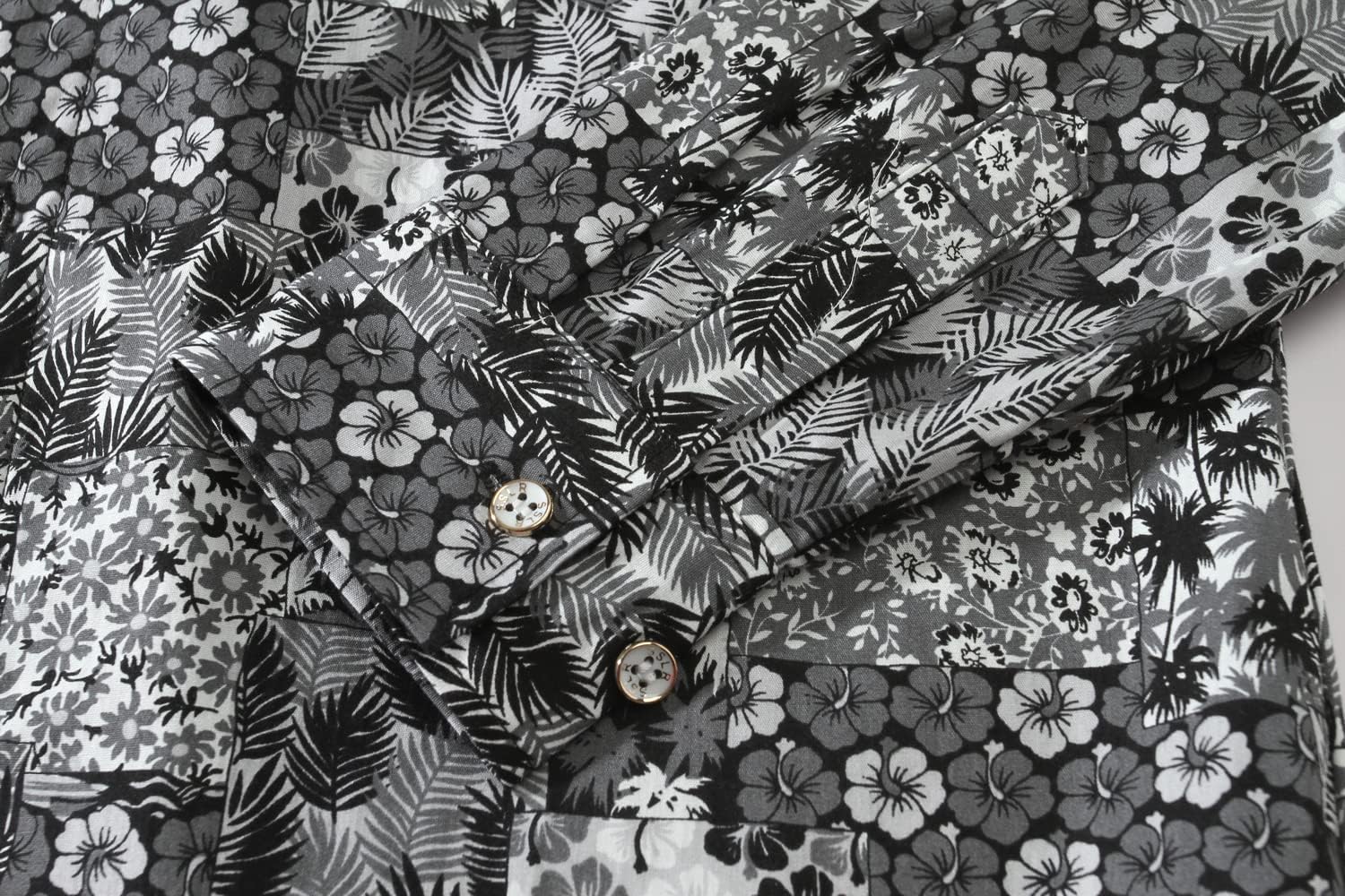 SSLR-Hawaiian-Shirts-for-Men-Dress Shirt Button Down Shirt Floral Long Sleeve - Image 6