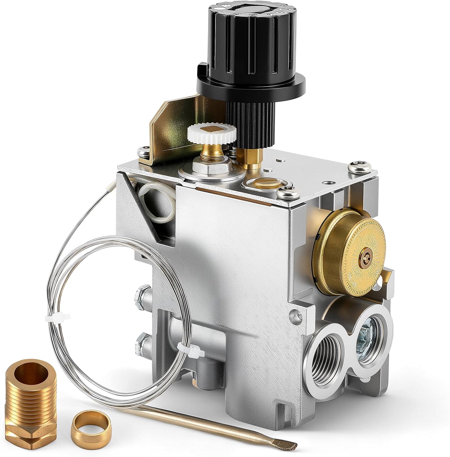 098237-08 Gas Control Valve Replacement for SIT 630 Eurosit 630 – Compatible with 0630545 Fits NG & LP Vent-Free Fireplaces Boilers Heaters Log Sets – Single Knob Thermostatic Control