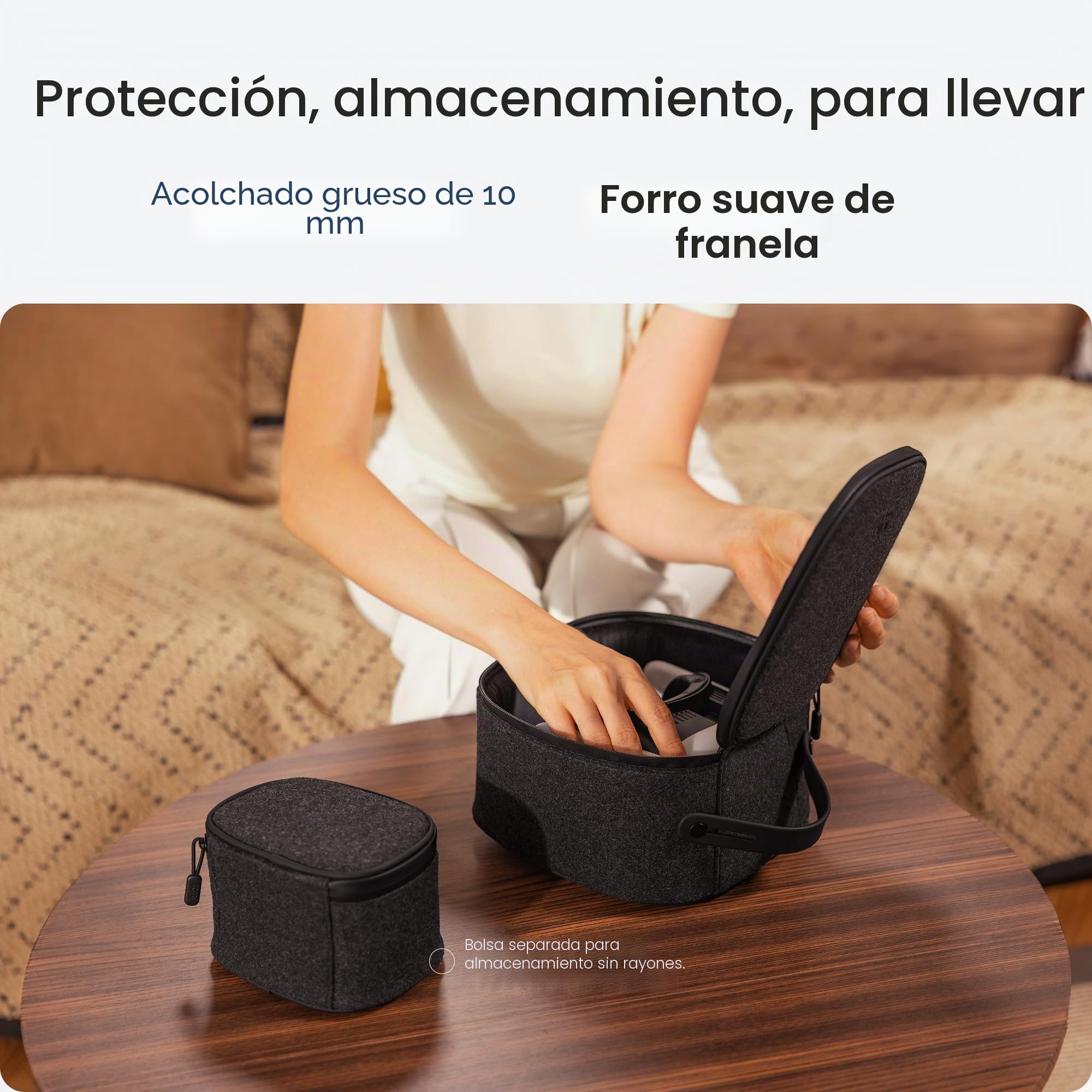 KIWI design P4 Juego de Estuches de Portátiles de Dos Piezas Válido con Meta Quest 3S/Quest 3/Quest 2/Vision Pro y Accesorios para Controladores Táctiles, No Válido con Correas Elite/Halo o de Batería