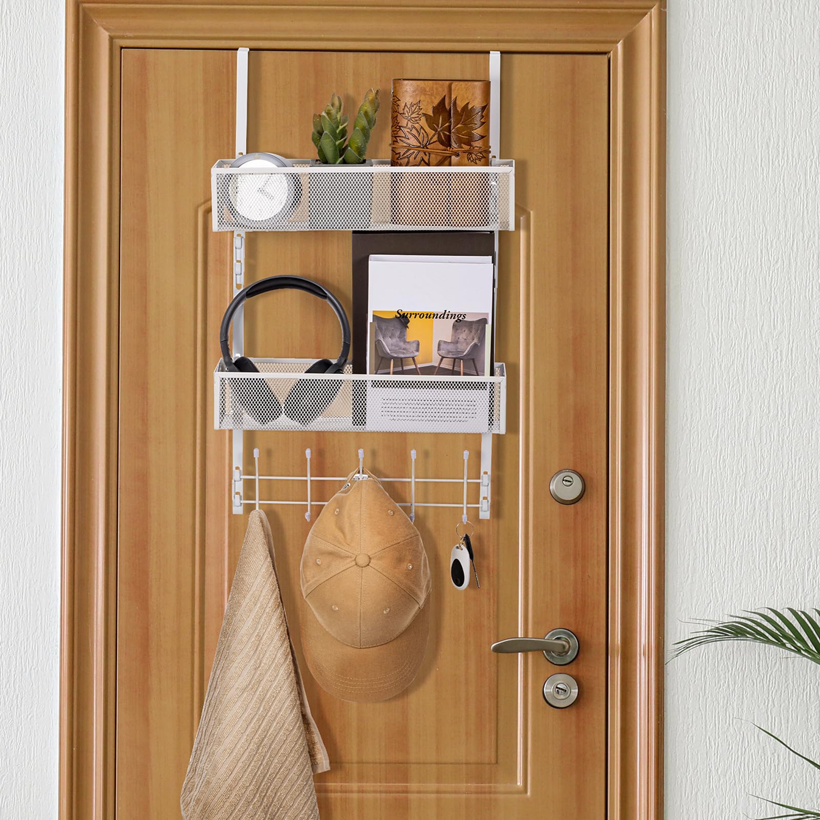 Cestino portaoggetti da appendere alla porta in metallo alla moda per organizzare casa o ufficio ambiente articoli per la casa