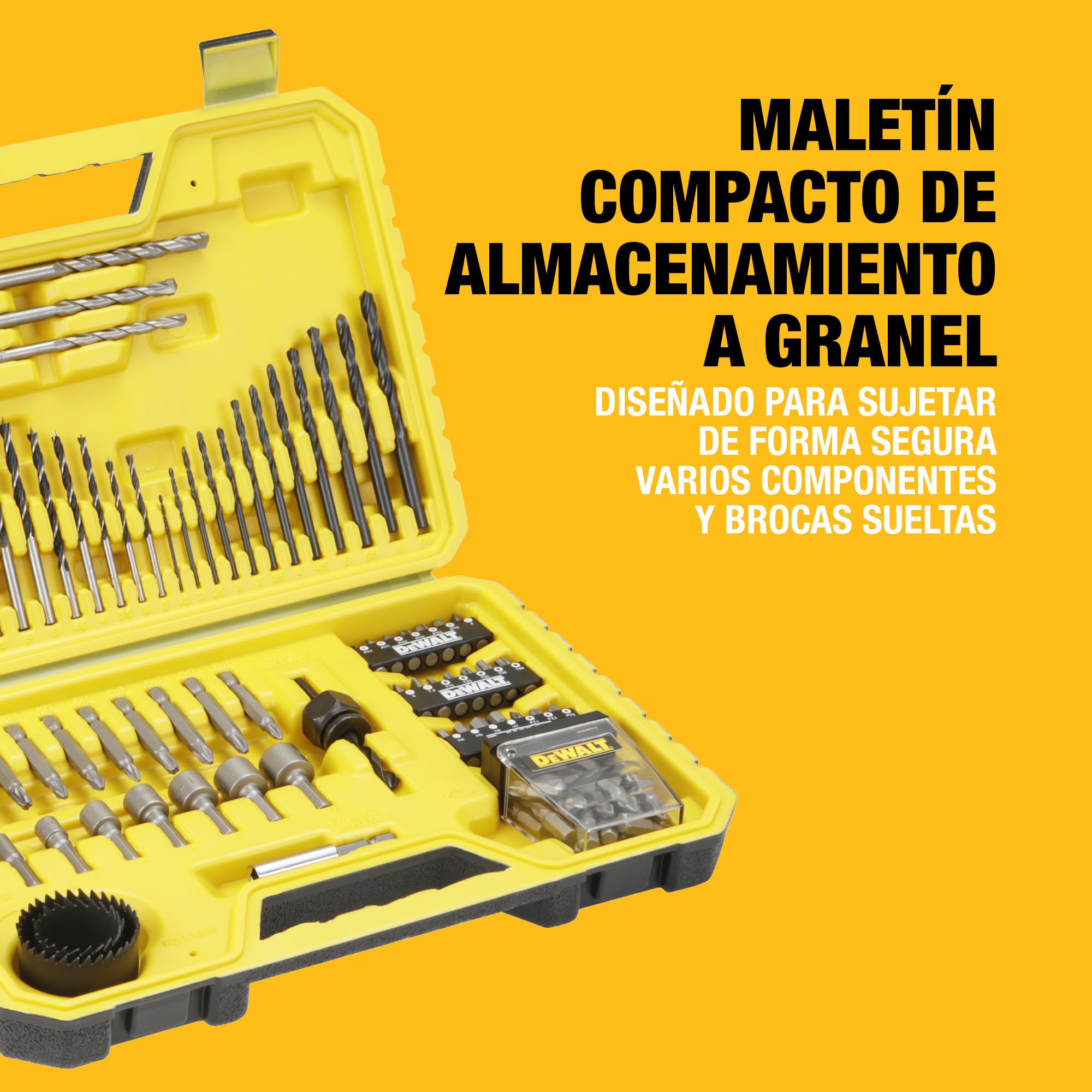 DEWALT - Juego de taladro mixto (100 piezas), DT71563-QZ