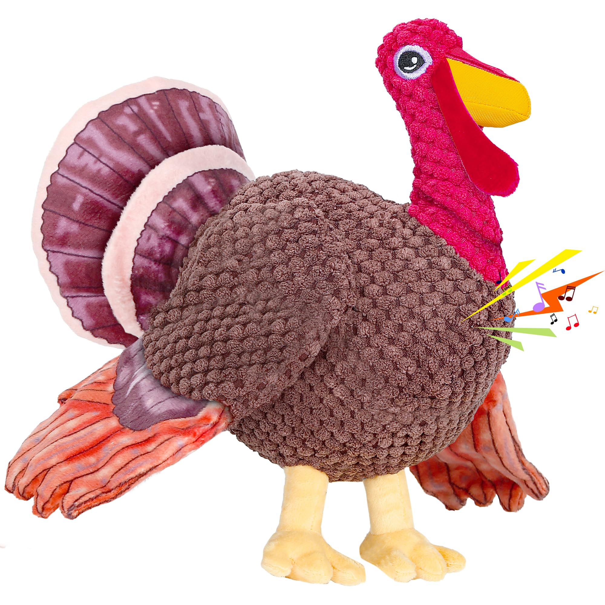 Thanksgiving Turkey Dog Toy for Small & Medium Dogs, Dog Squeaky Toys