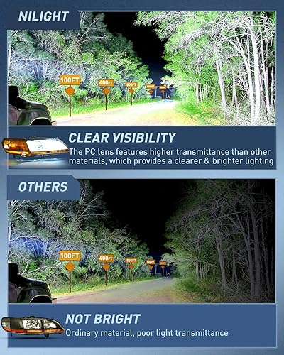 Miniatura 3 de Nilight Conjunto de faros delanteros compatible con Honda Accord 1998, 1999, 2000, 2001, 2002, carcasa cromada, reflector transparente, lente