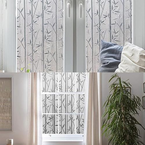 Miniatura 6 de Película de privacidad para ventana, calcomanía decorativa extraíble de vidrio, vinilo para ventana con bloqueo solar 7D, calcomanías de vitrales,