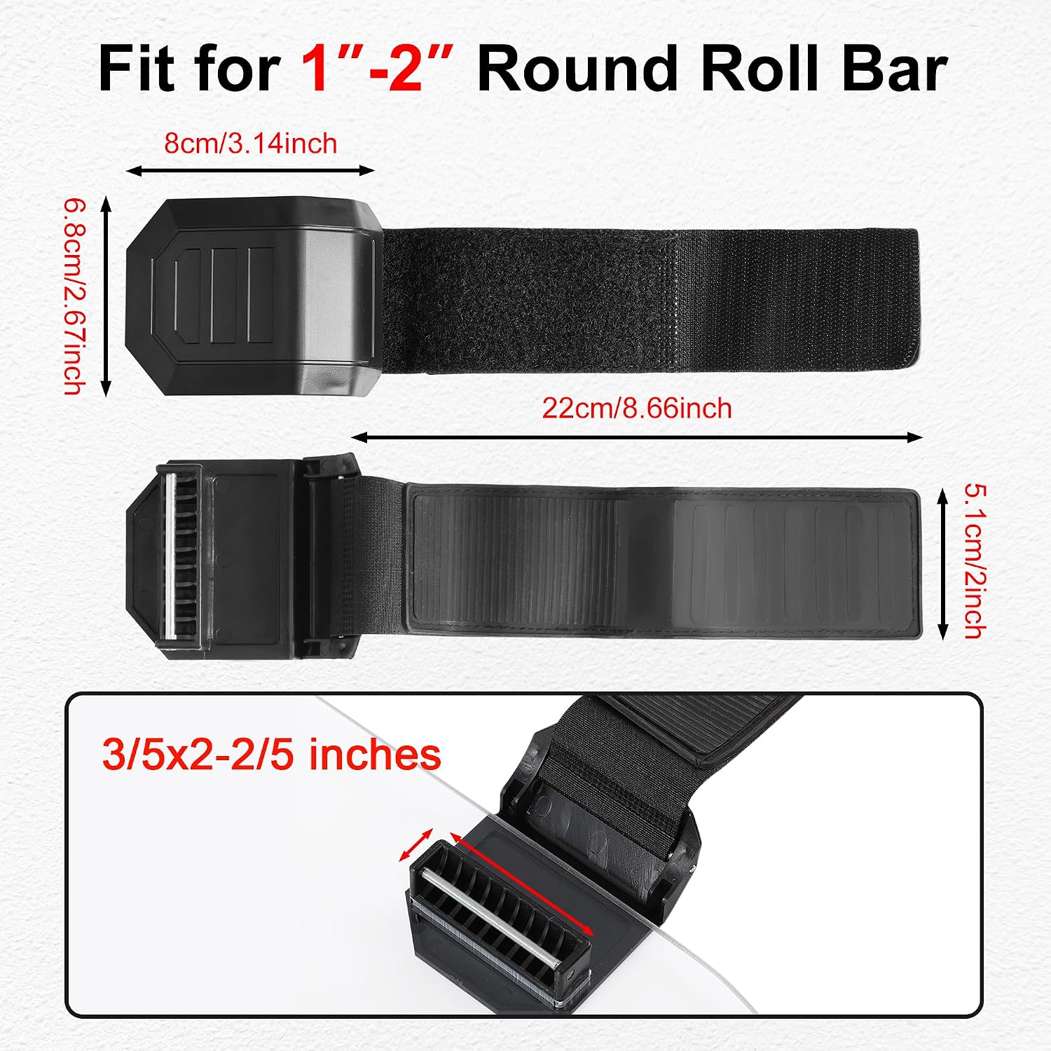 UTV Windshield Adjustable Mounting Clamp Kit Windshield Fixed Clamps Straps Compatible with Polaris Ranger RZR, Commander Defender X3 Maverick, Yamaha YXZ Viking Rhino, Kawasaki Mule Windshield Parts | Fixed Clamps Straps, Compatible with Commander, Defender X3, Maverick, Yamaha YXZ, Viking, Rhino, Kawasaki Mule