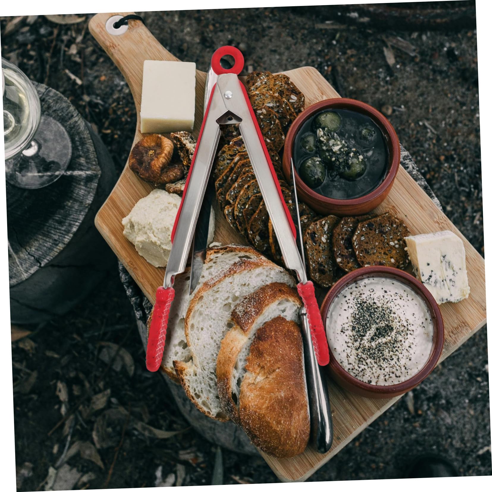 Ipetboom Pinza Alimentare Acciaio Inossidabile con Decorazione Natale Utensile Multifunzionale per Pane Carne e Barbecue per Feste e Uso