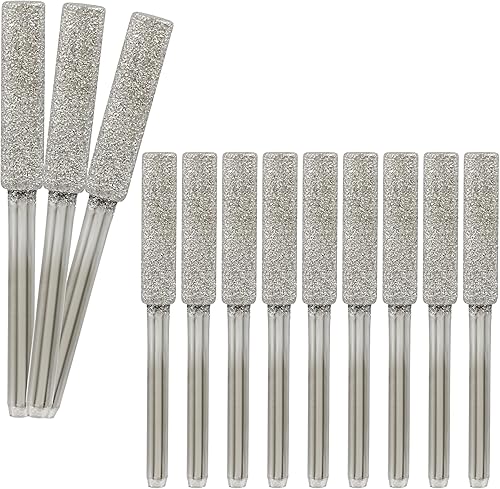 Miniatura 2 de Moicstiy Paquete de 12 afiladores de motosierra de diamante, afiladores de motosierra, ruedas de afilado de diamante, accesorios para sierra de