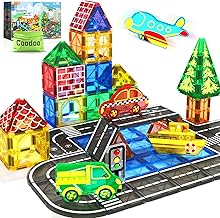 Magnetic Tiles City Street Set, Kids Toy, Sensory Games for 3 Year Old Boys and Girls, Magnetic Blocks for Kids Ages 3-5, 4-8 Years, Classroom, Must for