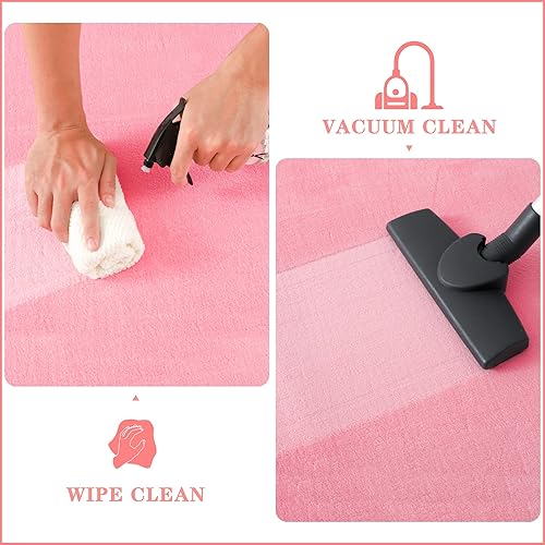 Vista 172 de JUNOVO - Alfombras de área ultra suaves de 4 x 5.3 pies, alfombras esponjosas para dormitorio, niños, niñas, bebés, sala de estar, suelo, cuarto