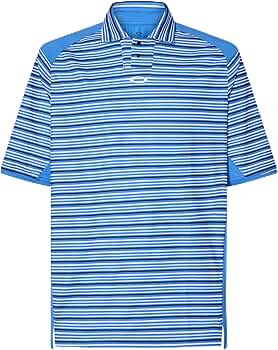 Oakley Mens C1 Archive Stripe Polo Shirt, Blue/White Stripe, X