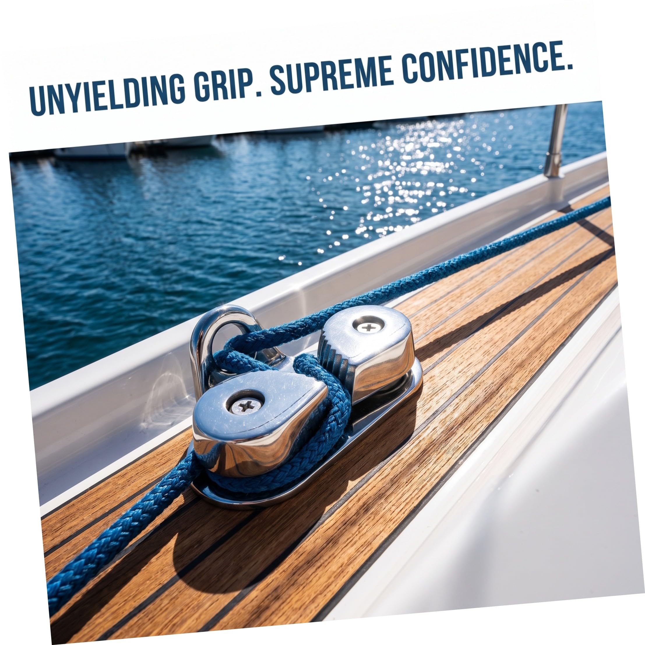 SHINEOFI 2 Pezzi Clam Cleat a Camma per Corda per Yacht e Vele in Acciaio | Guida Filo, Due Viti Autofilettanti Incluse, Argento, per Equipaggio su Imbarcazioni
