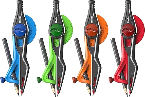 Maped - Brújula de bloqueo de plástico con soporte universal - Dibujo de precisión - Seguridad mejorada - Diseño duradero - Paquete a granel de 50 -