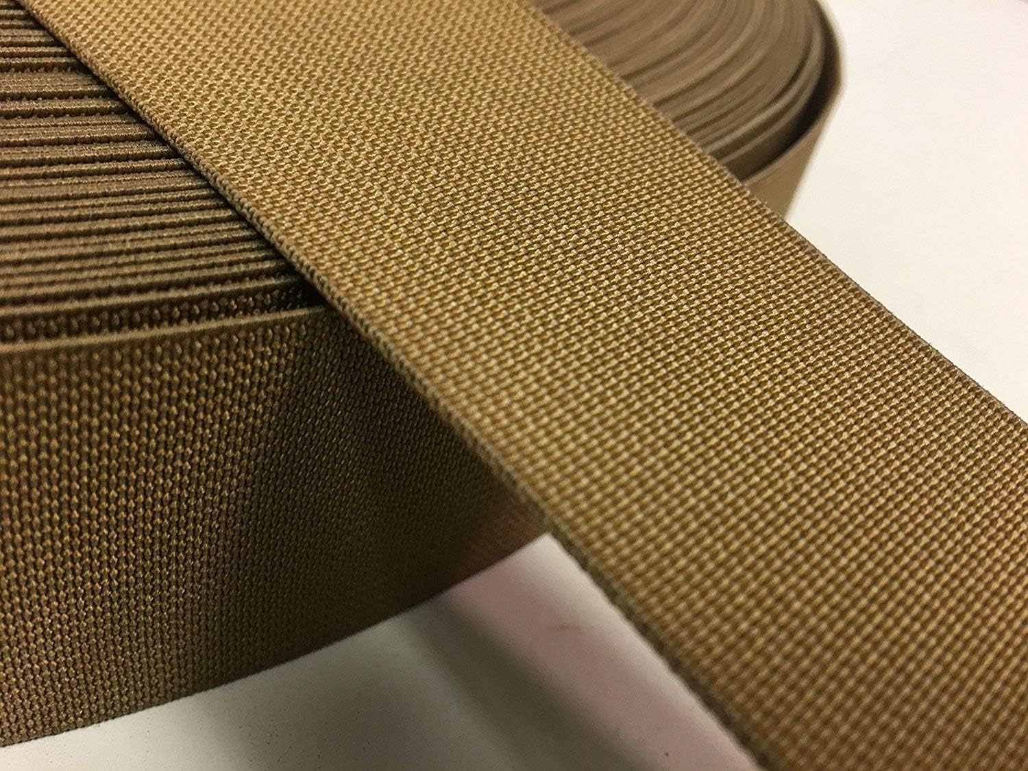 Military Elastic Webbing 1.5 INCH MIL-W-5664 Coyote MilSpec - Per Yard