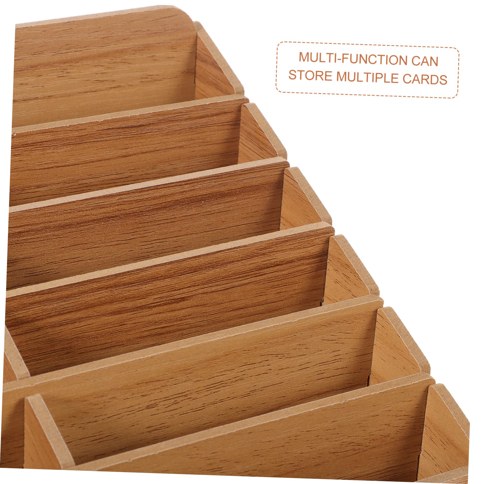 Caja de Almacenamiento para Cartas de Juego y Naipes 12 Compartimentos Madera Nogal Organizador Multi-cuadrícula Portátil para Coleccionistas y Juegos de Mesa