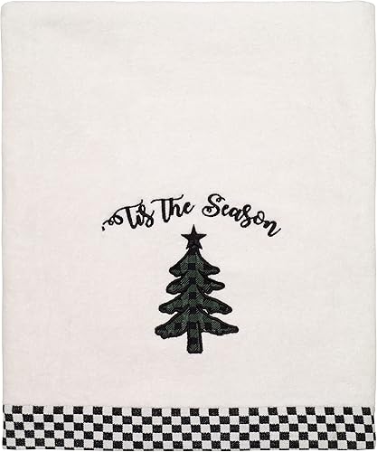 Avanti Linens - Toalla de baño, terciopelo de algodón suave y absorbente, decoraciones navideñas (colección is the season)