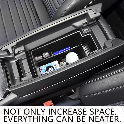 Miniatura 4 de HGWEI Organizador de consola central compatible con accesorios interiores Nissan Rogue 2021 2022 2023 2024, caja de almacenamiento de material ABS,