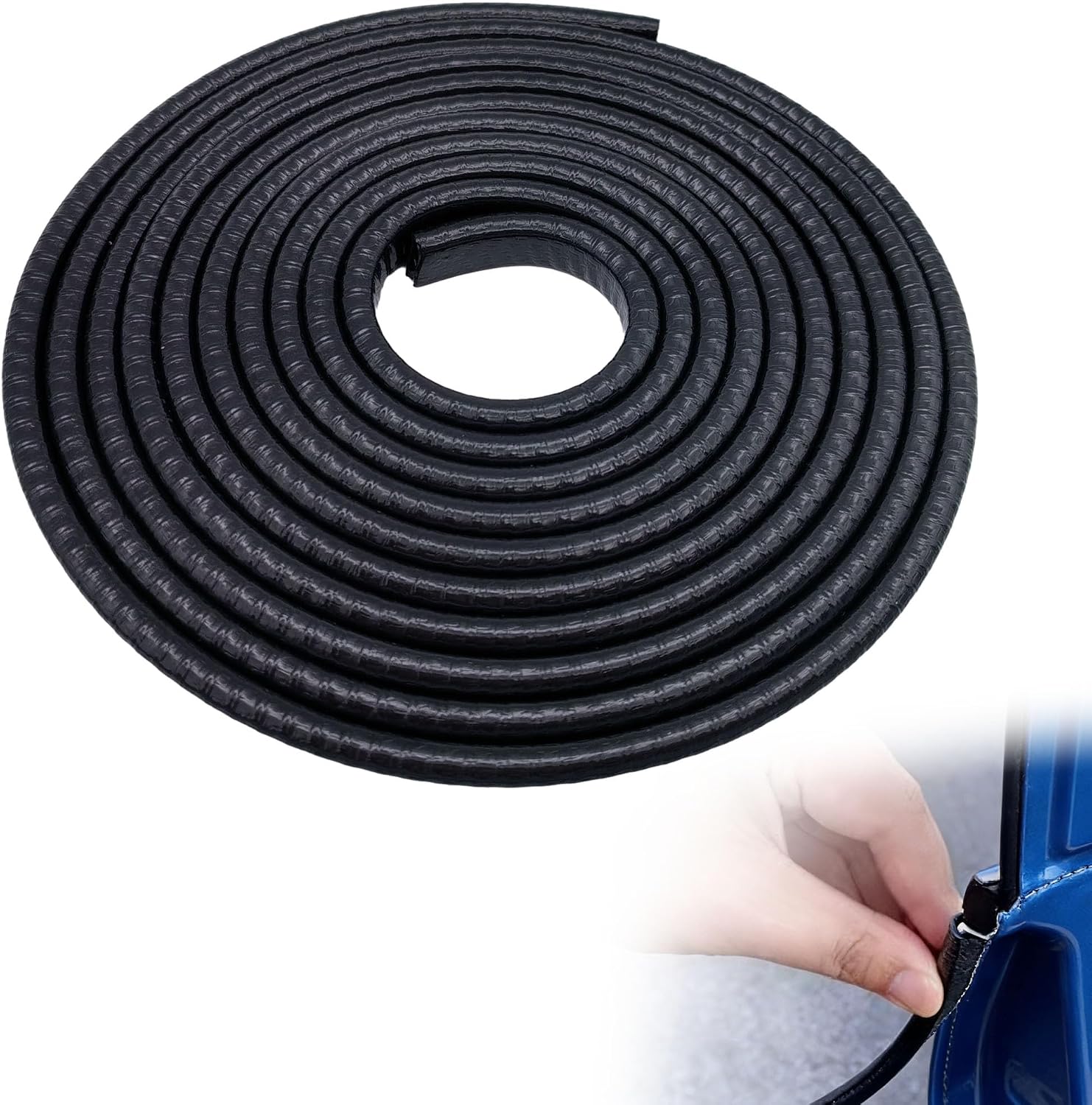 32.3ft (10m) Car Door Edge Guards Rubber Universal for Most Vehicles Water-Resistant U-Shape Edge Protector for Cars Trucks Black