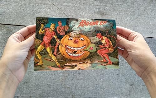 Miniatura 6 de PIXILUV Juego de 12 tarjetas vintage de Halloween con sobres