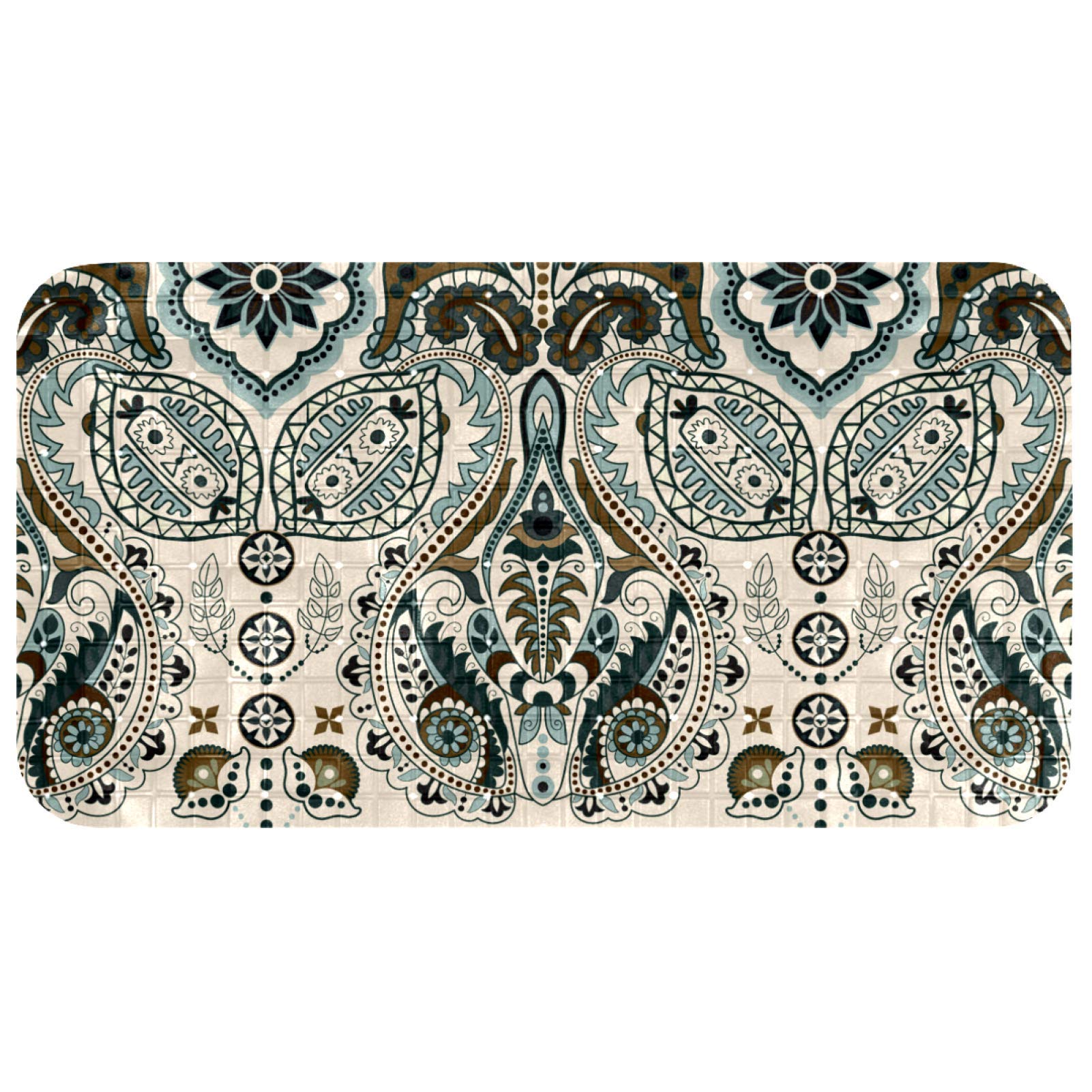 Tapis de bain sans BPA anti-glisse Bennigiry avec trous de drainage efficaces